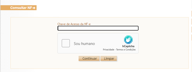 Consultar NFe passo 2