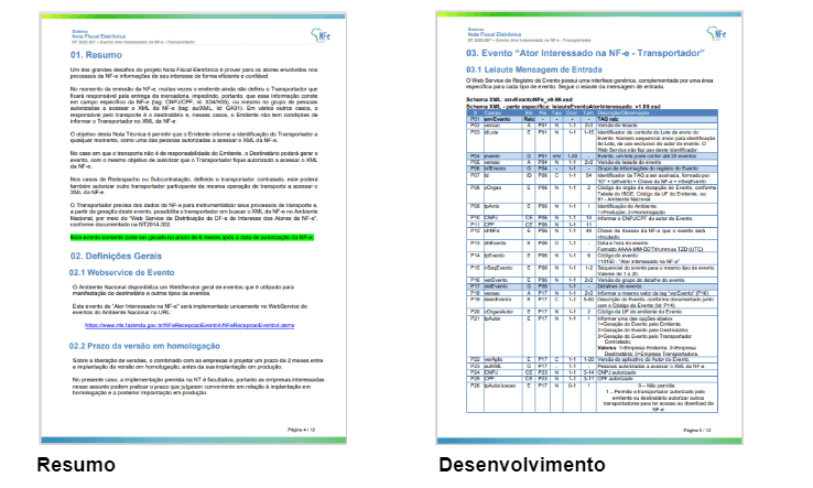 resumo e desenvolvimento nota técnica