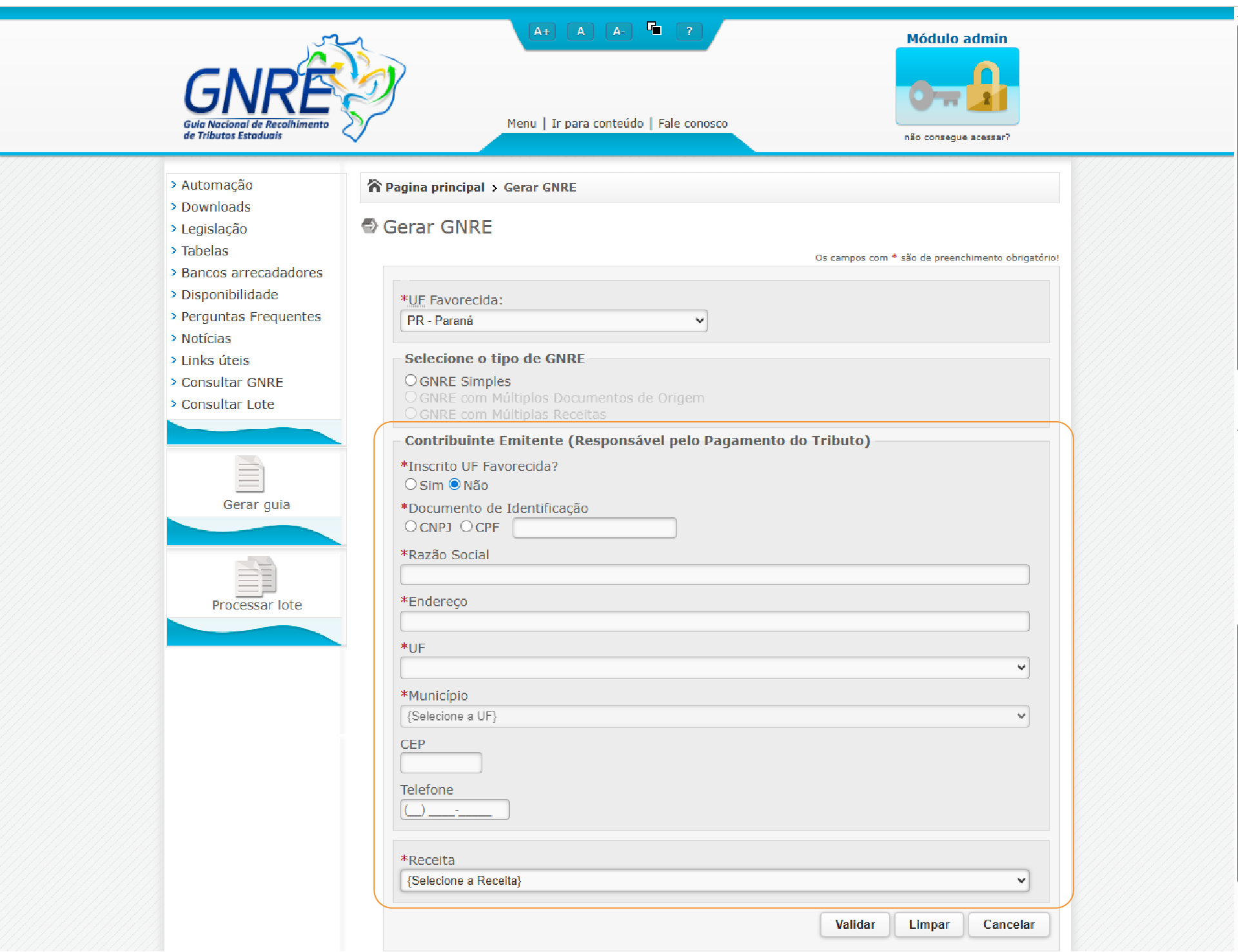 Portal GNRE4